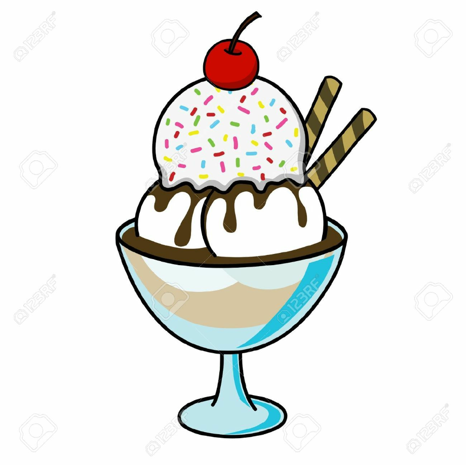 ice cream sundae clipart cartoon