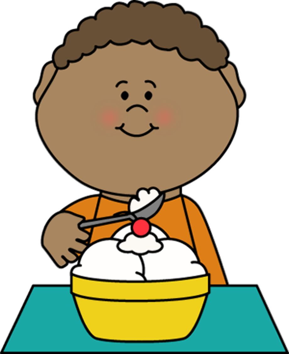eating clipart kid