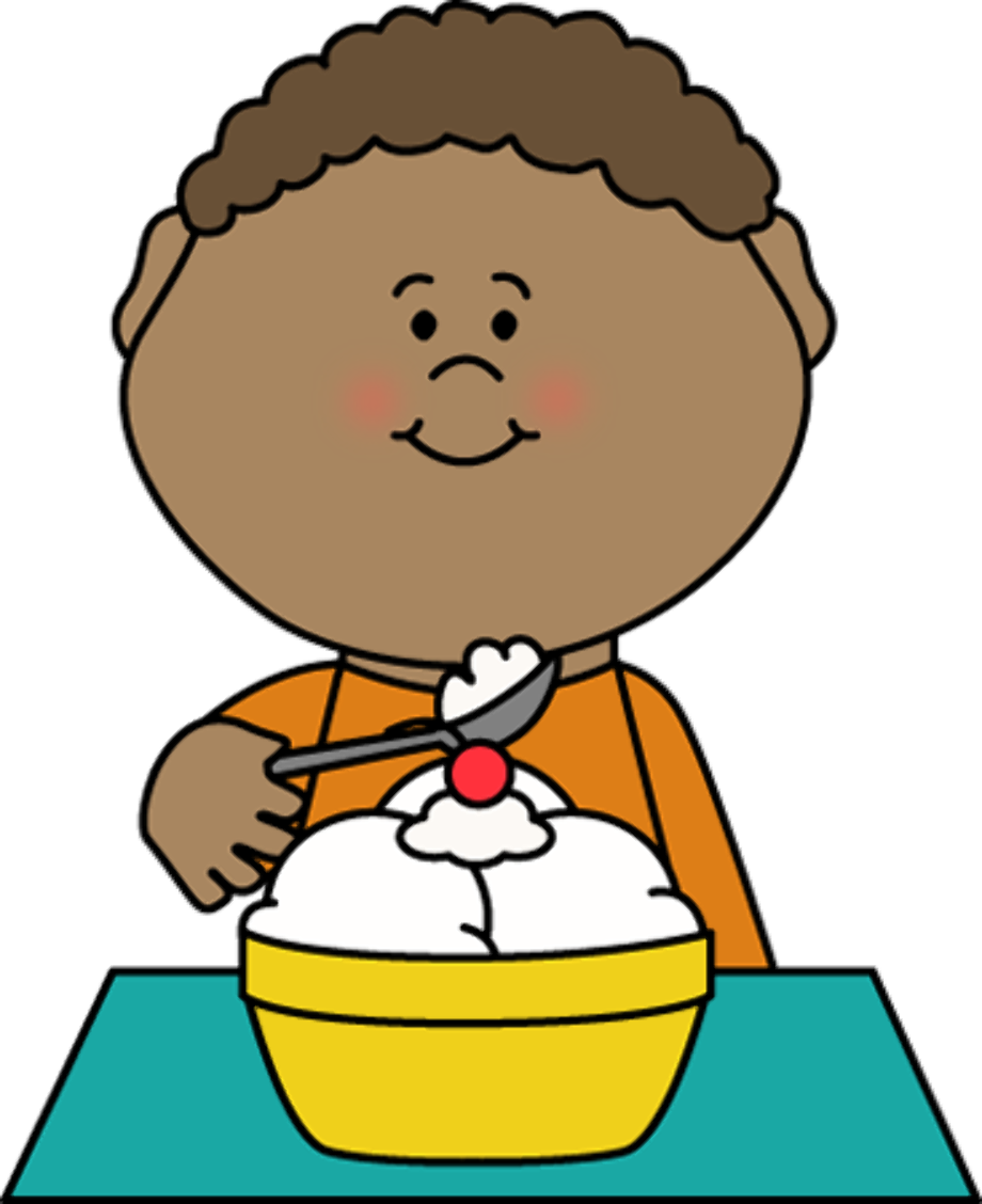 kids clipart eating