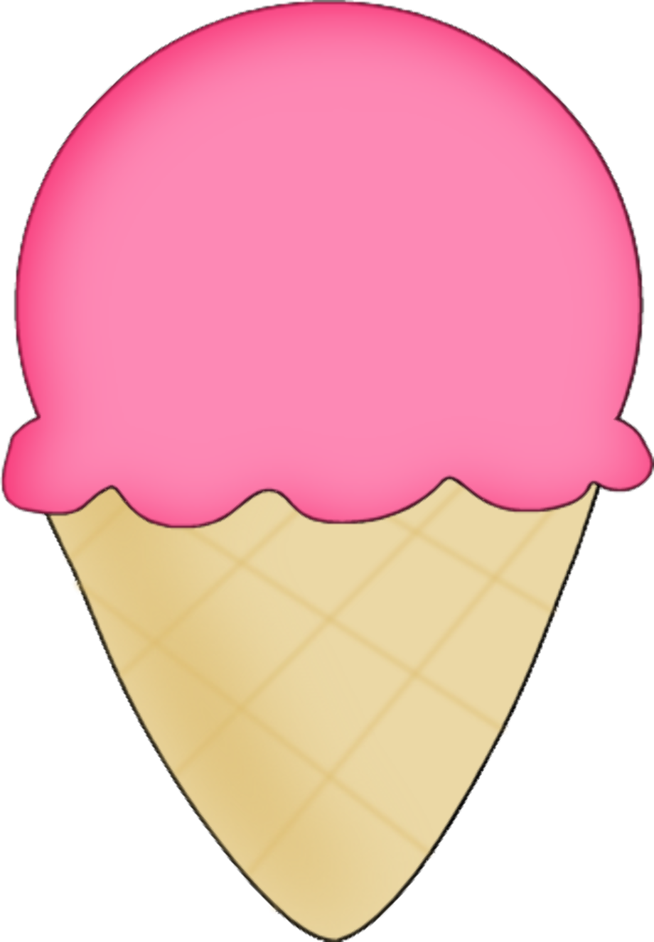 ice cream cone clipart yellow