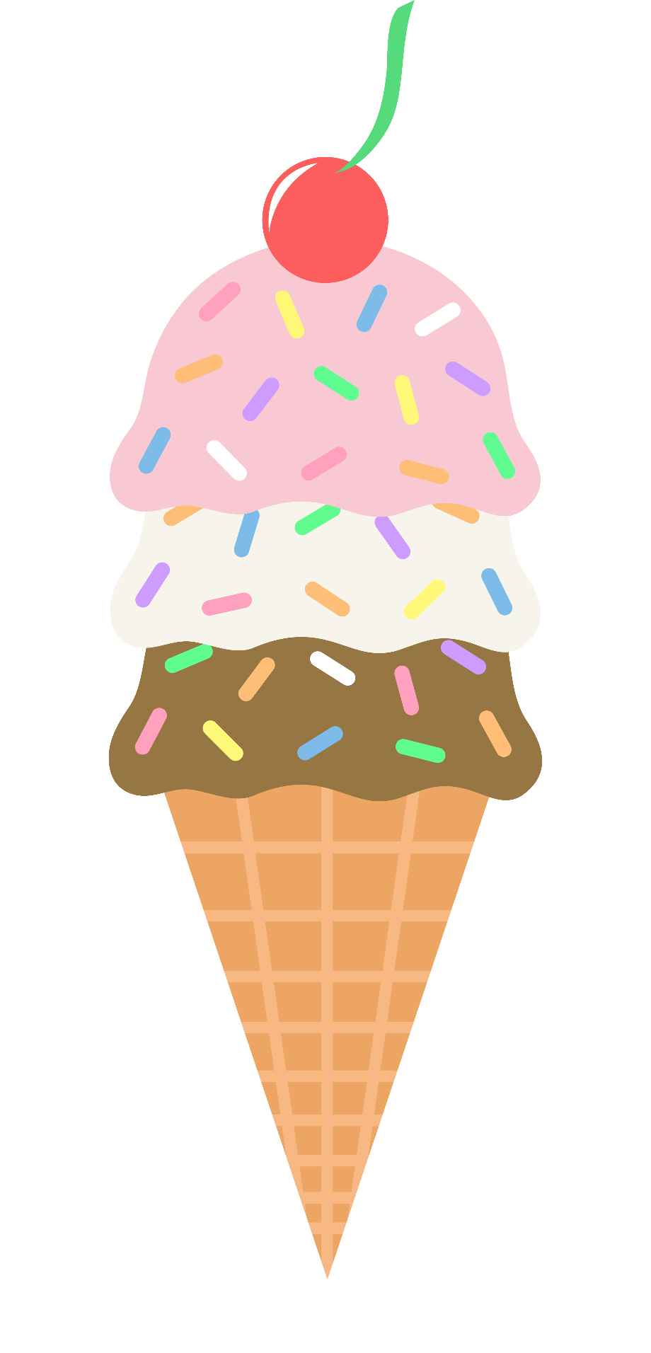 ice cream cone clipart kawaii