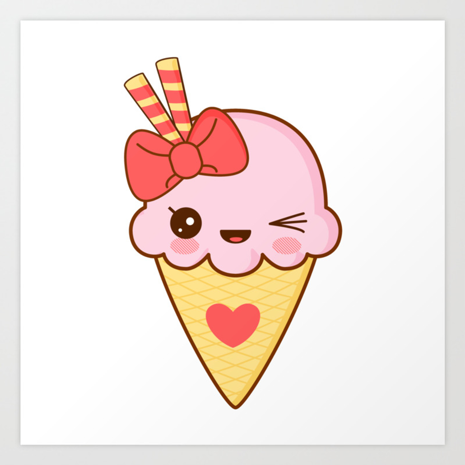 Download High Quality ice cream cone clip art kawaii Transparent PNG ...