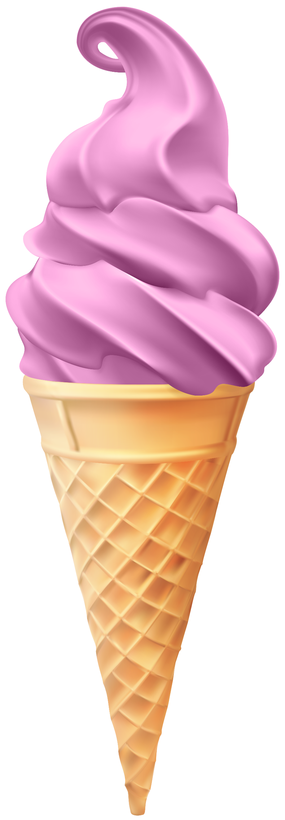 Download High Quality ice cream cone clip art pink Transparent PNG
