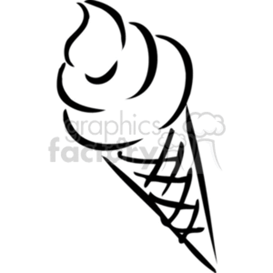 ice cream cone clip art outline