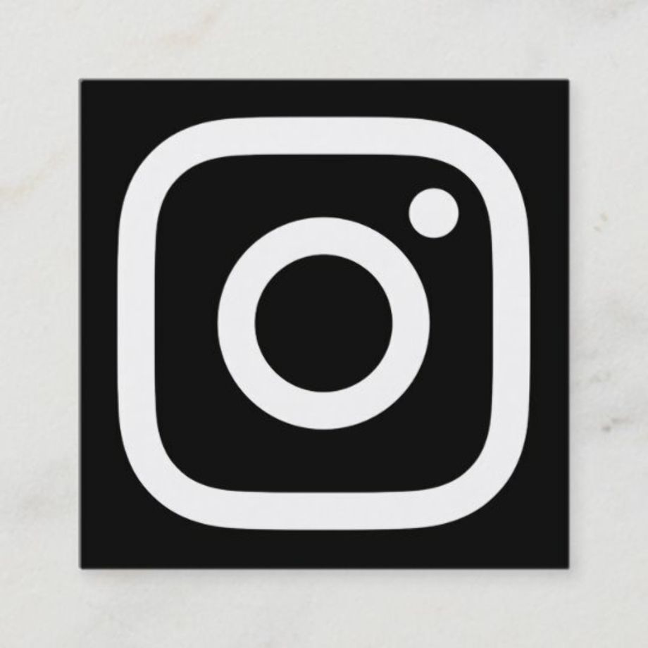 instagram logo white business card