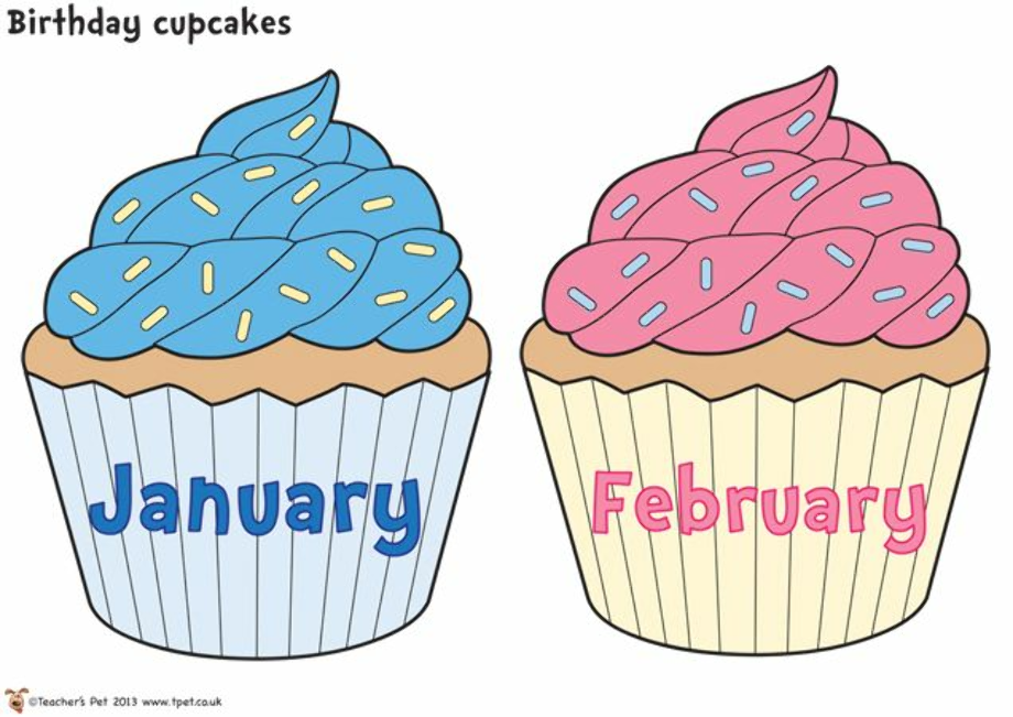 Free Printable Printable Cupcakes For Bulletin Boards