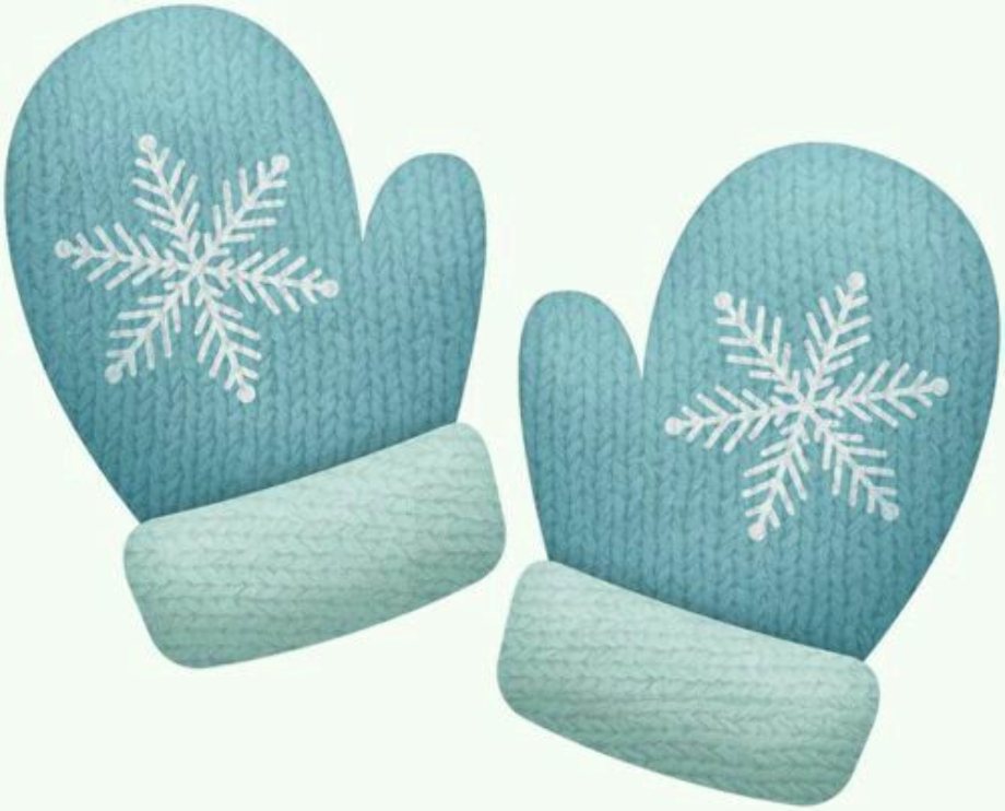mittens clipart snowflake