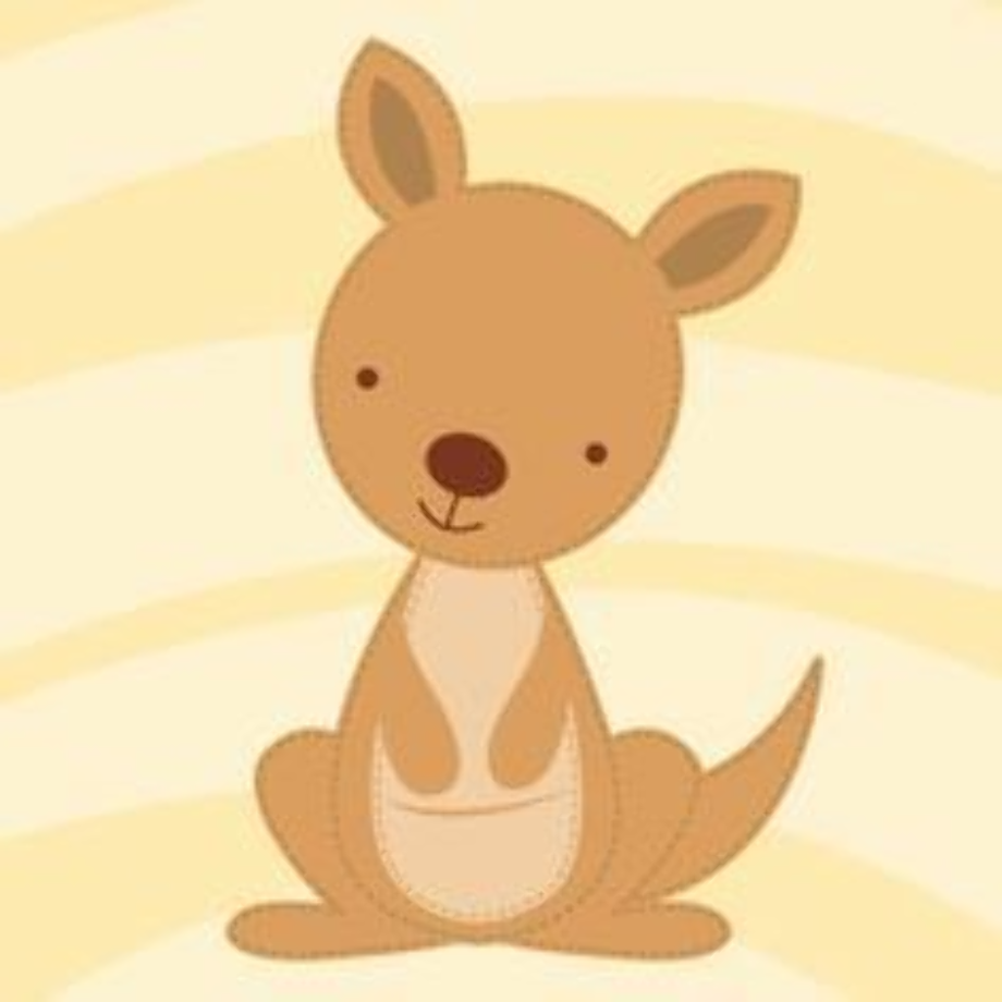 kangaroo clipart kawaii