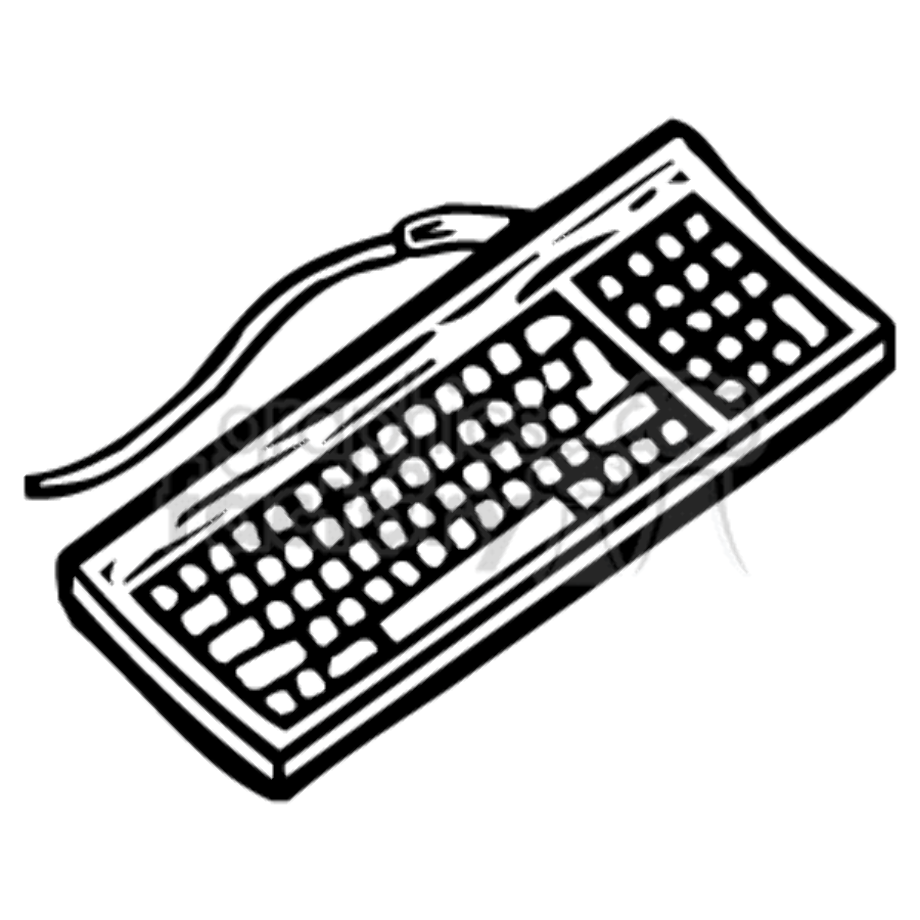 Computer Keyboard Clipart Black And White Keyboard Clipart Black And ...