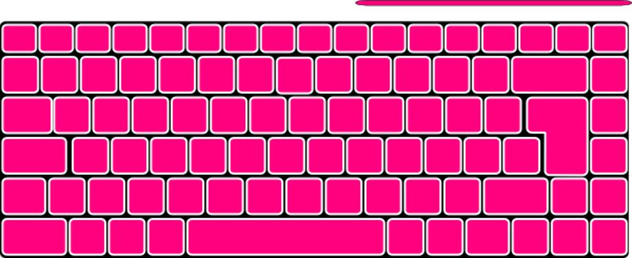 keyboard clipart pink