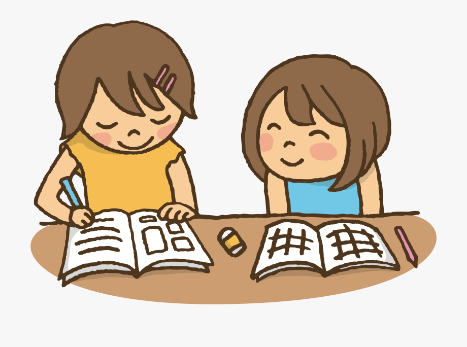 kid clipart studying
