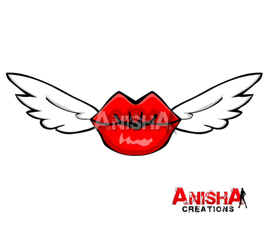 kiss logo flying