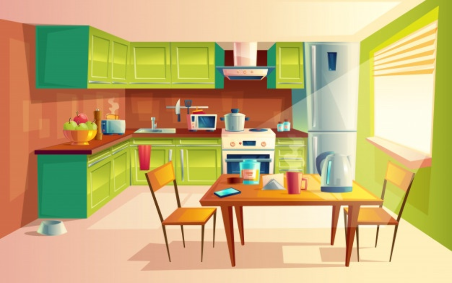 kitchen clipart background