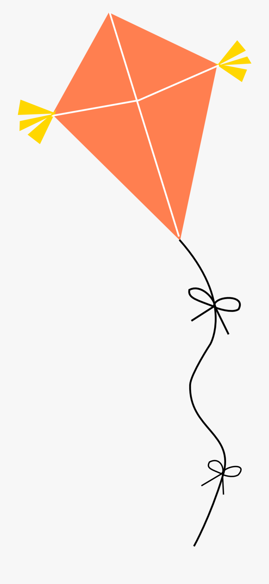 kite clipart orange