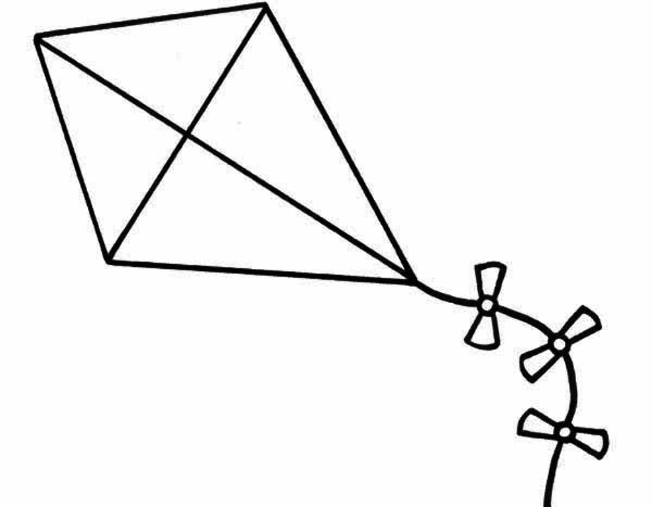 kite clipart drawing