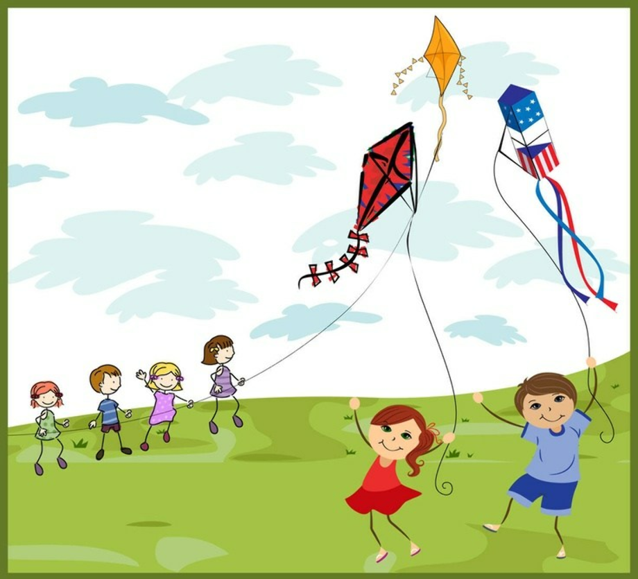 kite clipart windy day