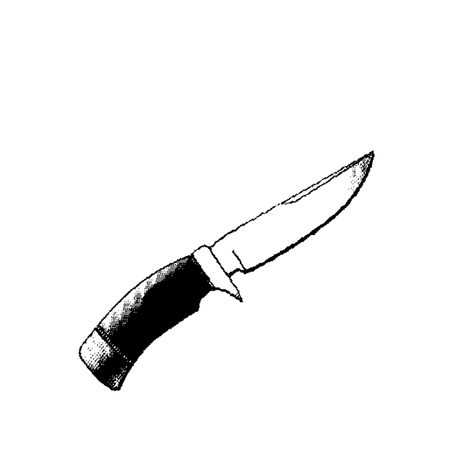 knife clipart black and white