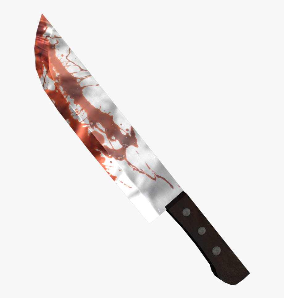 knife transparent bloody butcher