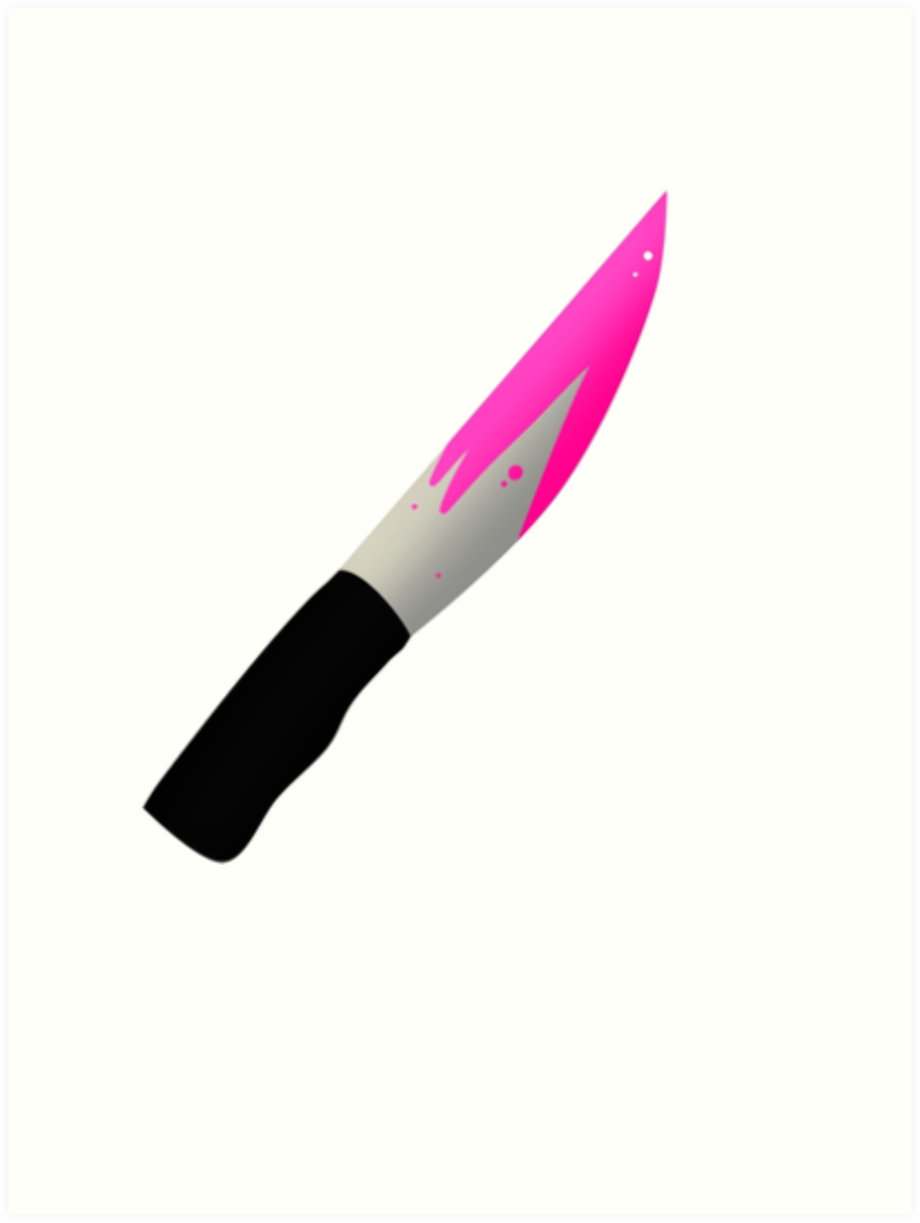 knife transparent pink