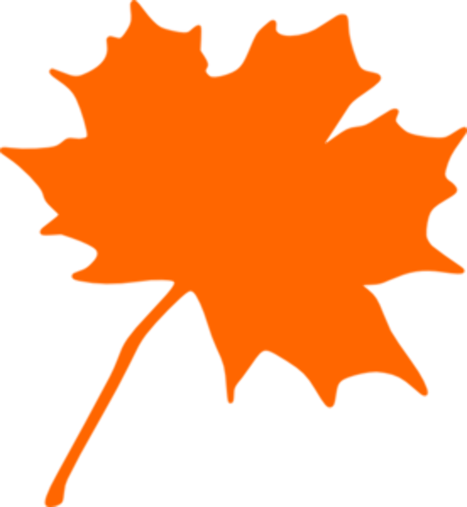 orange clipart leaf