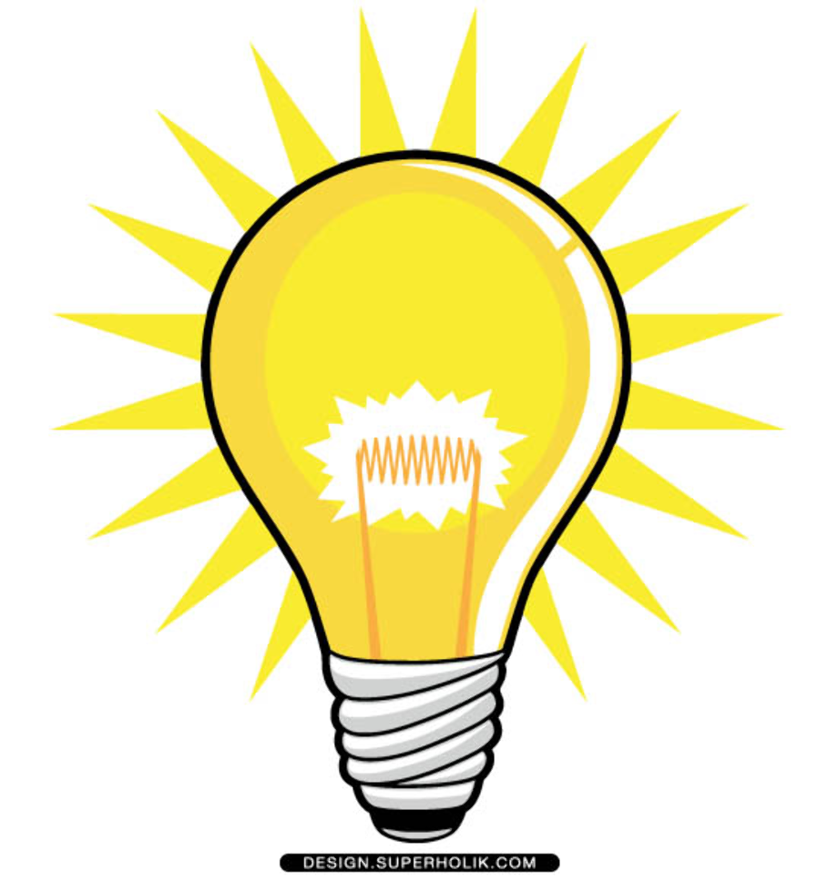 light bulb clipart glowing