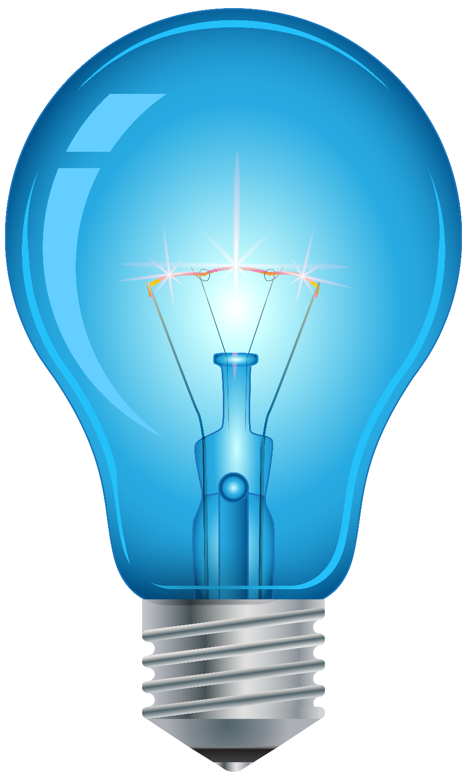 Download High Quality light  bulb  clipart blue Transparent  