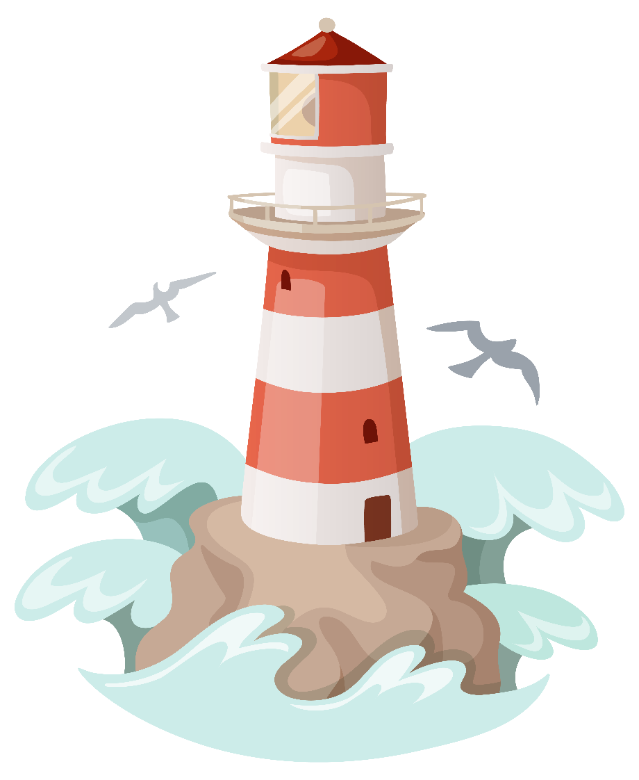 lighthouse clipart pink