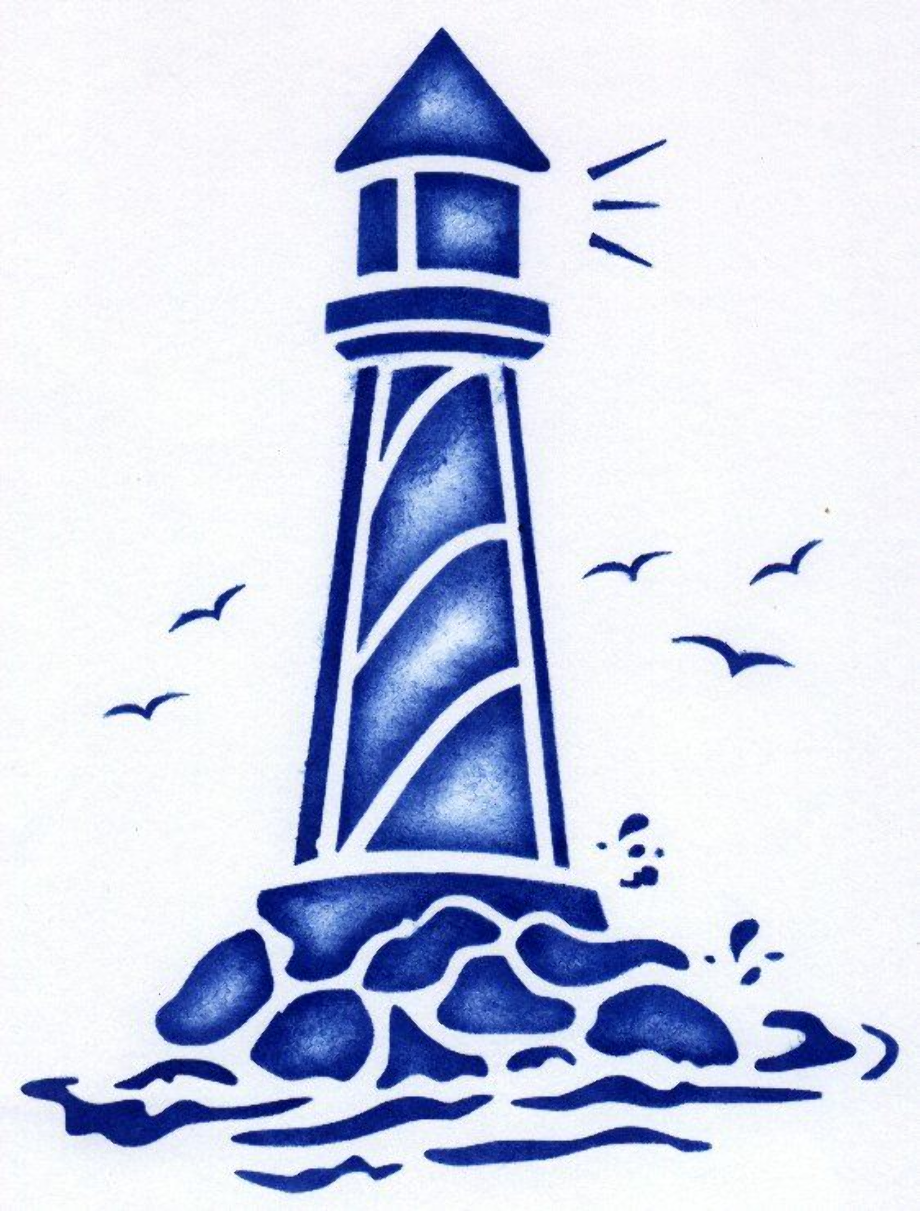 lighthouse clipart blue