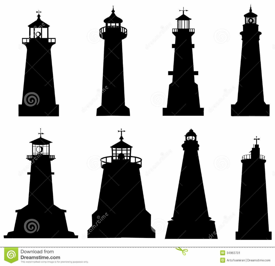 lighthouse clipart silhouette