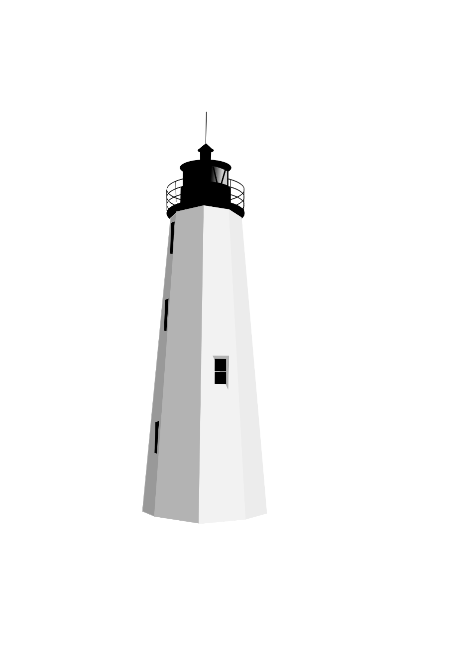 lighthouse clipart black