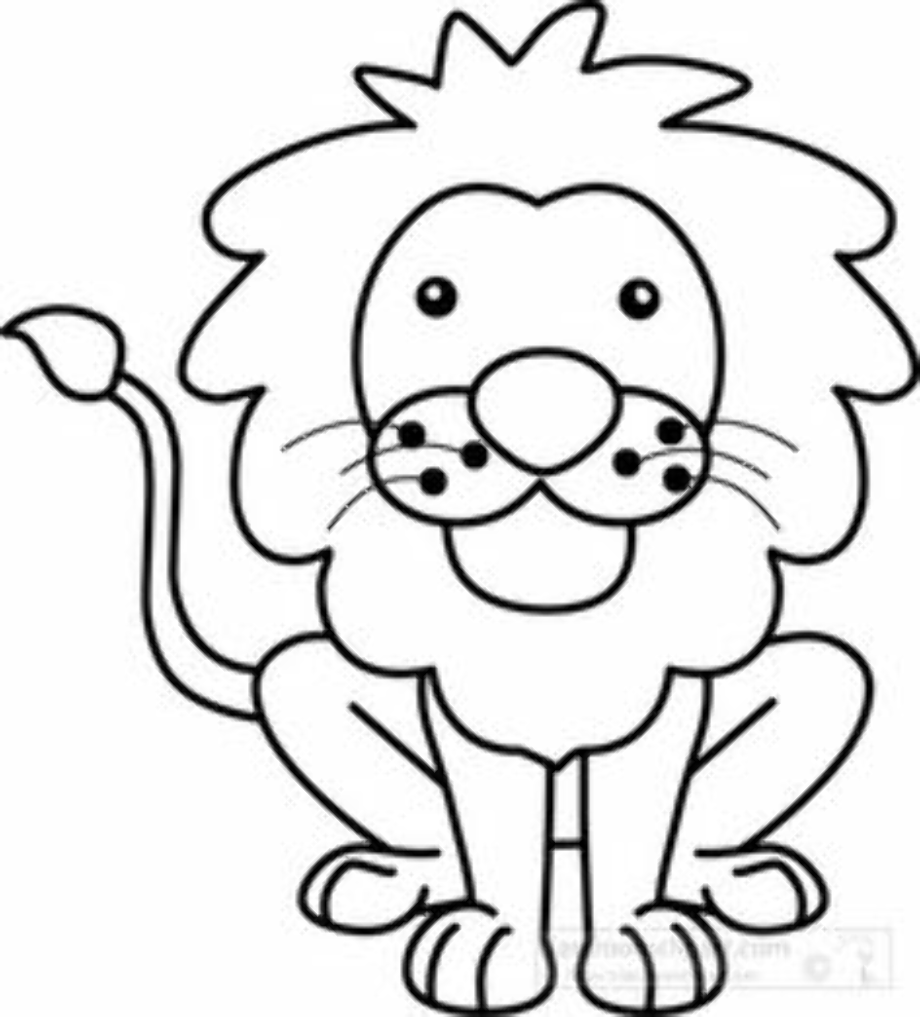 Download High Quality lion clipart black and white cartoon Transparent