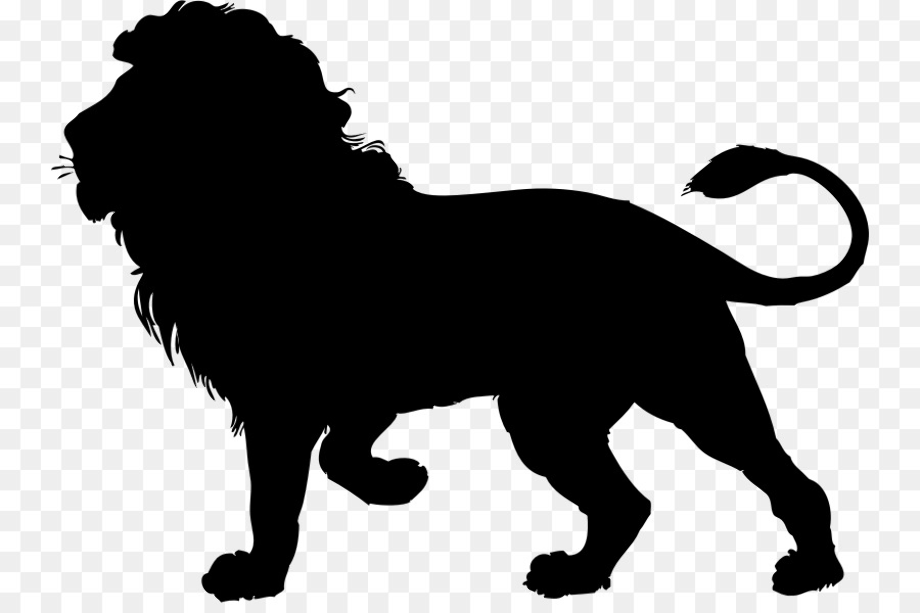 Download High Quality lion clipart black and white silhouette