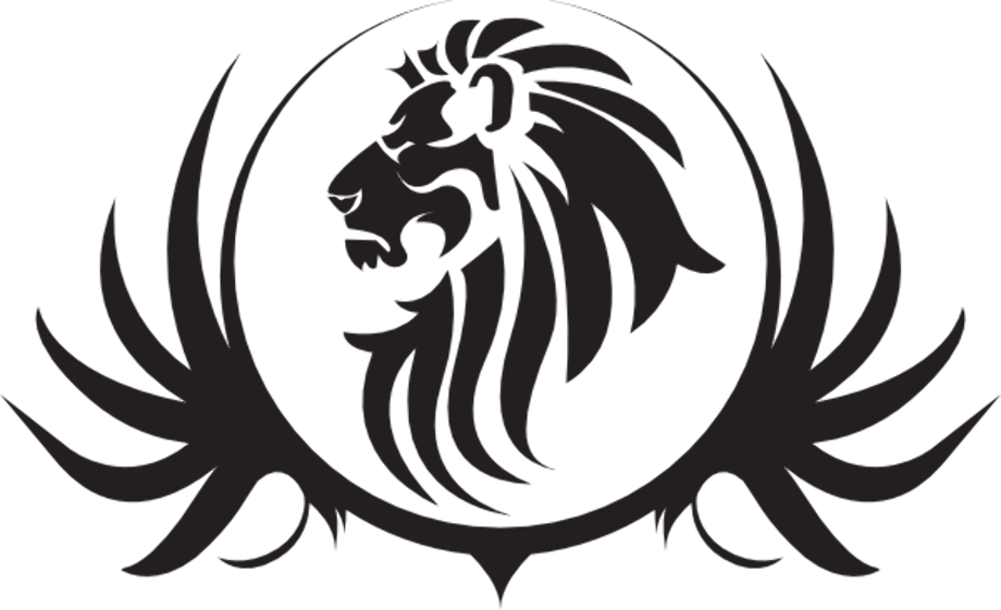 lion clipart black and white vector