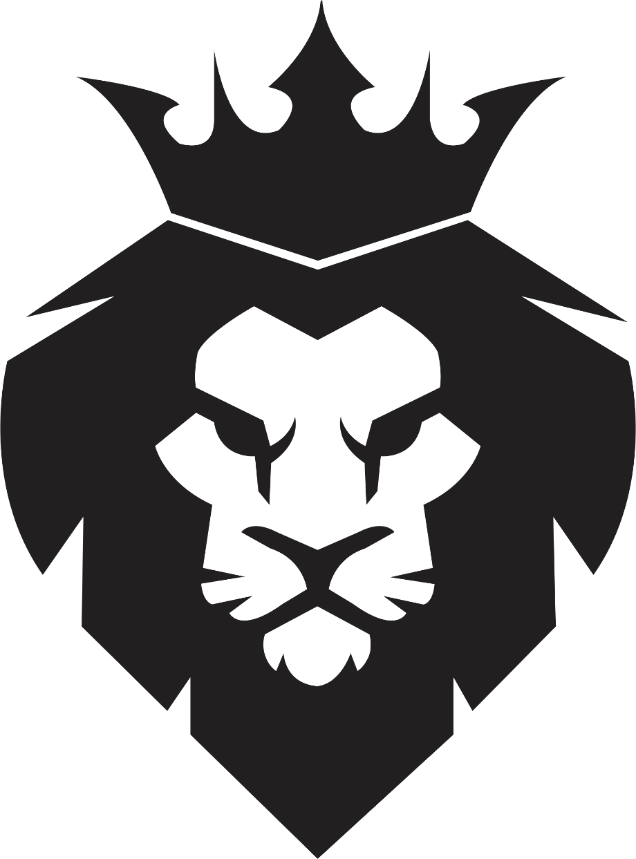 lion clipart black and white king
