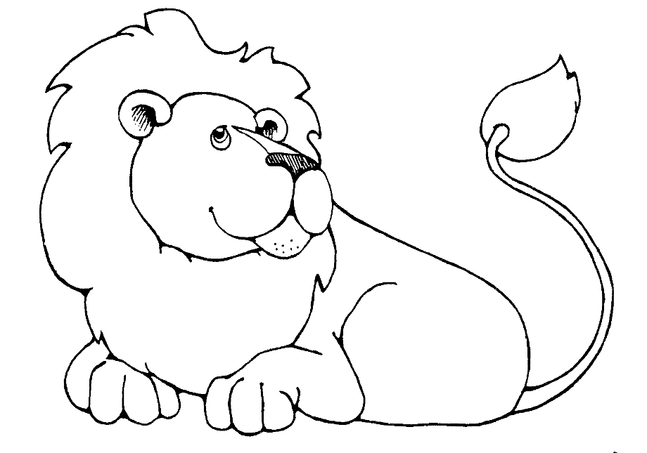 lion clipart black and white simple