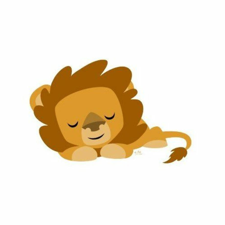 lion clipart black and white sleeping