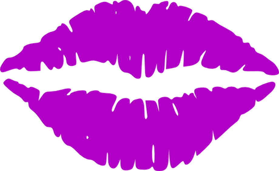lips clipart purple