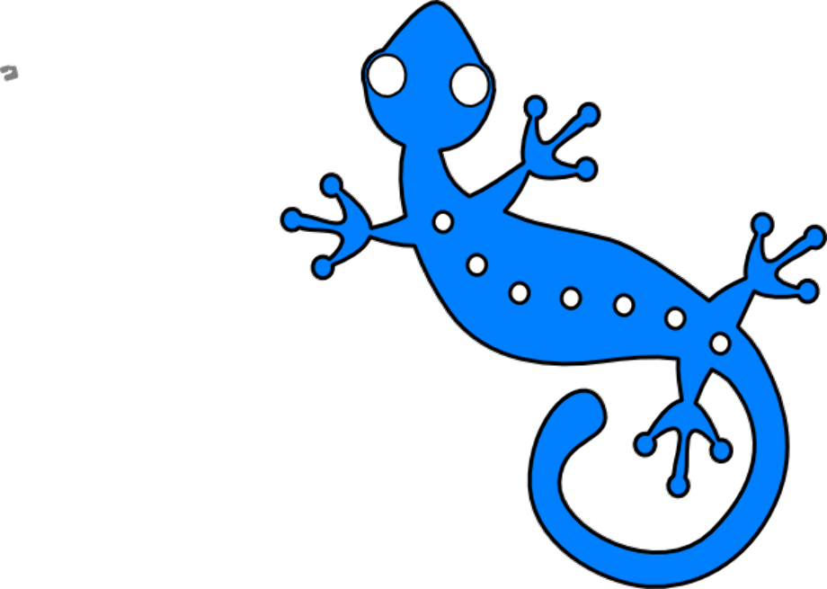 lizard clipart blue