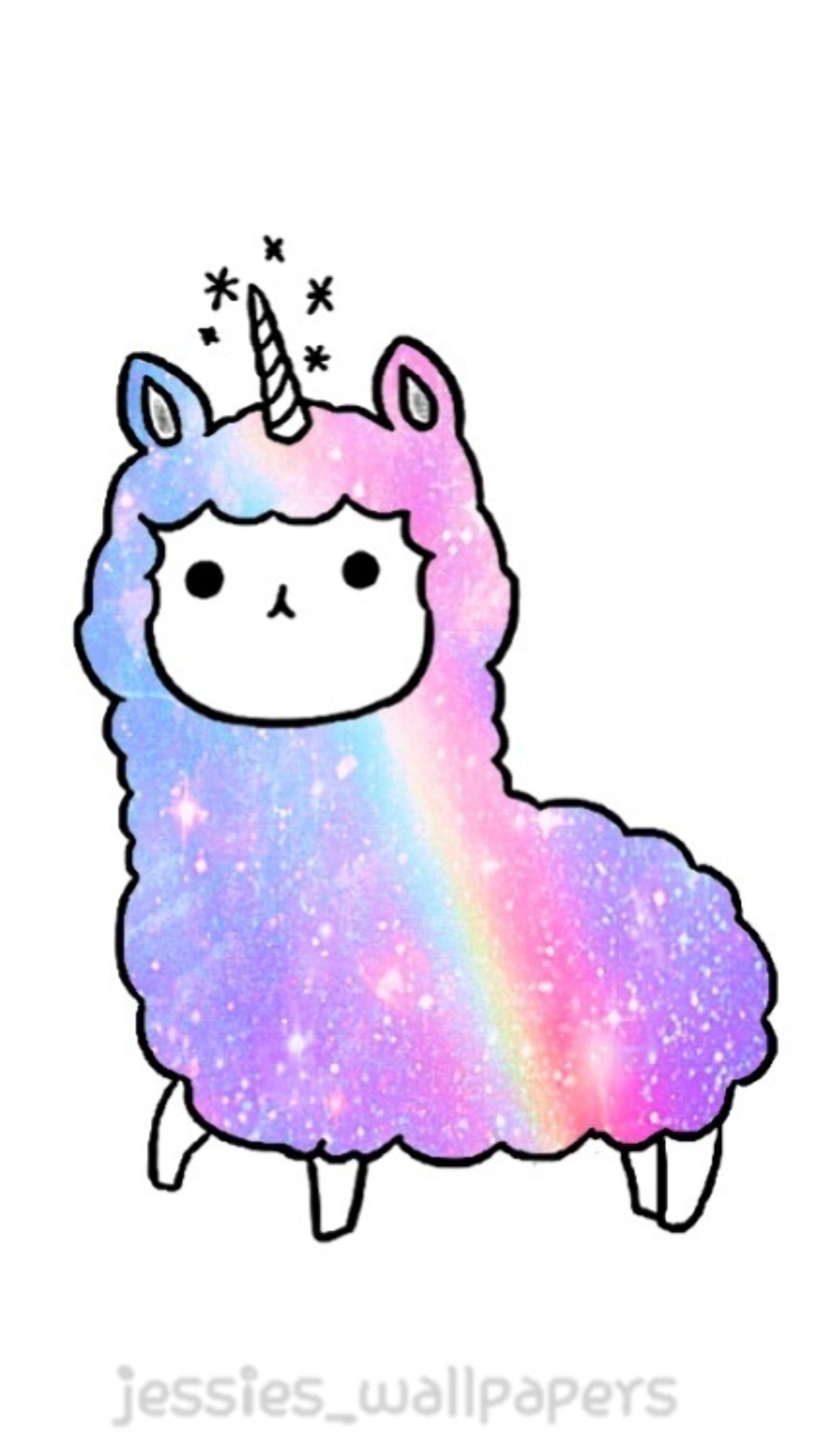 llama clipart rainbow