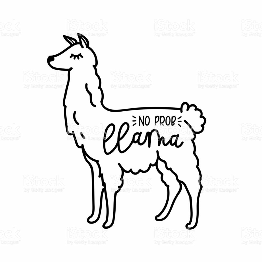 llama clipart easy