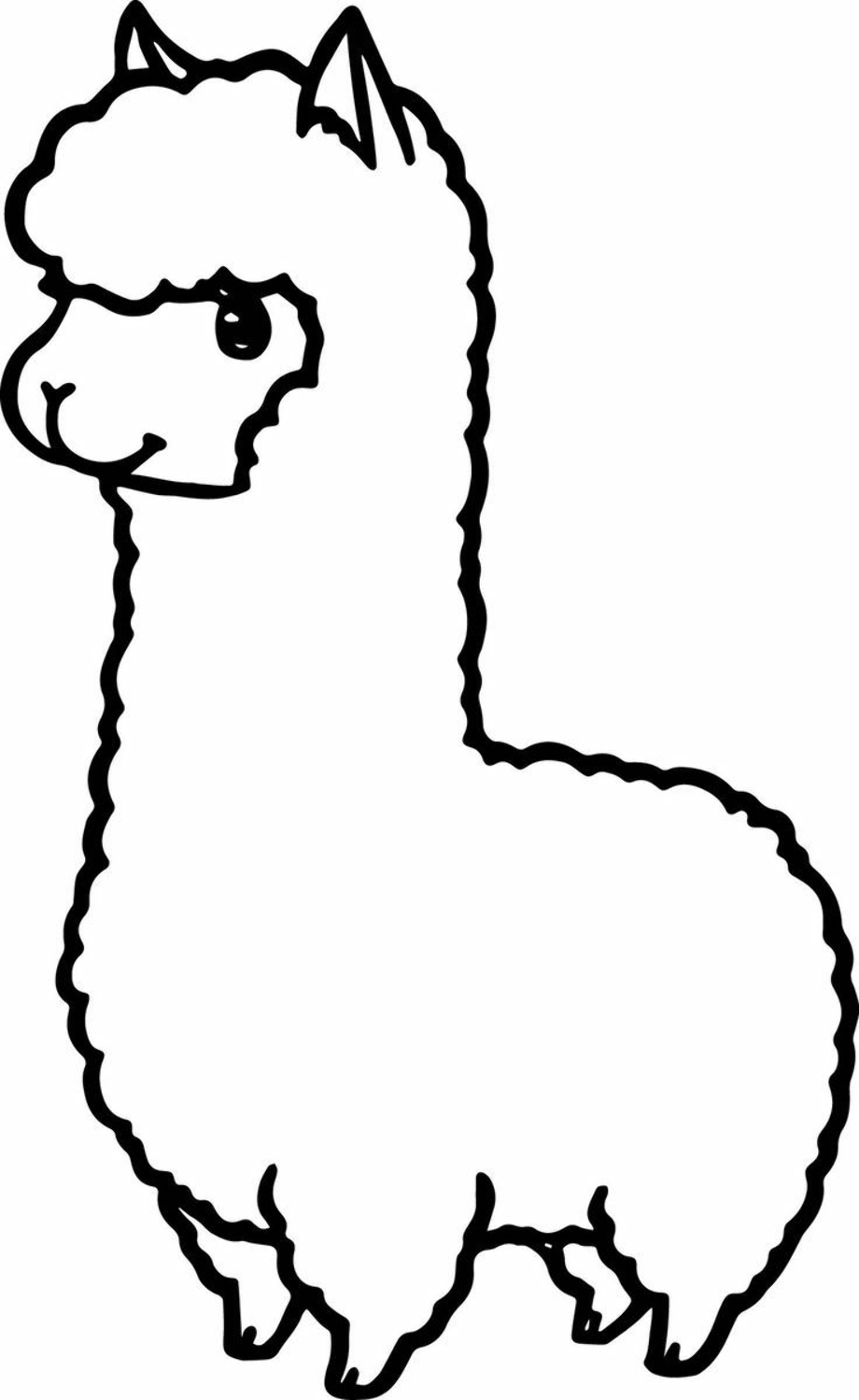 llama clipart white