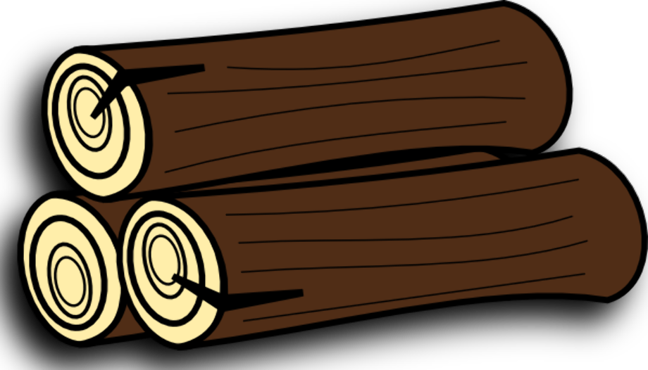 log clipart firewood