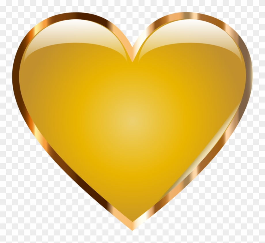 transparent heart gold