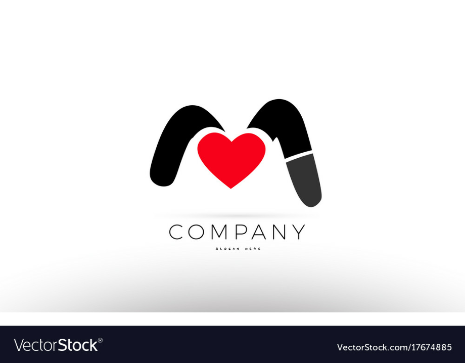 m logo heart
