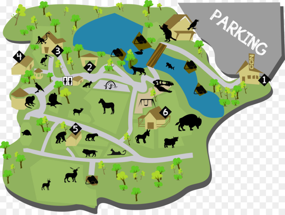 map clipart zoo