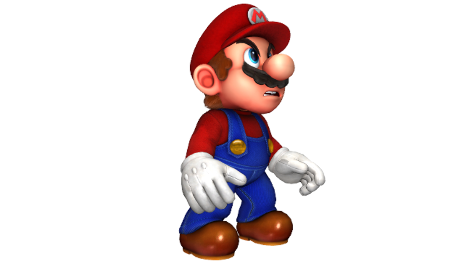 Mario transparent angry