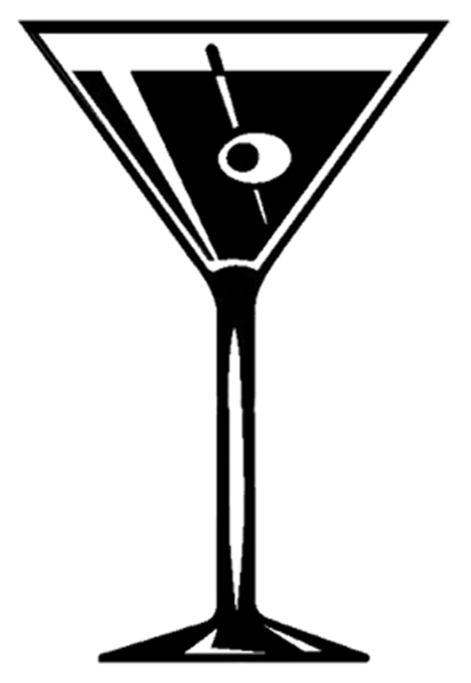 martini glass clipart outline