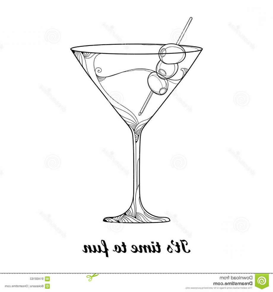 martini glass clipart isolated