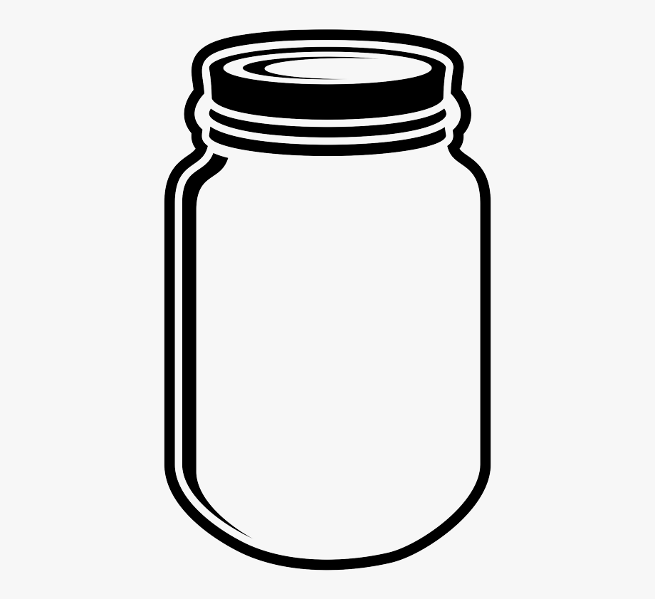 mason jar clipart outline