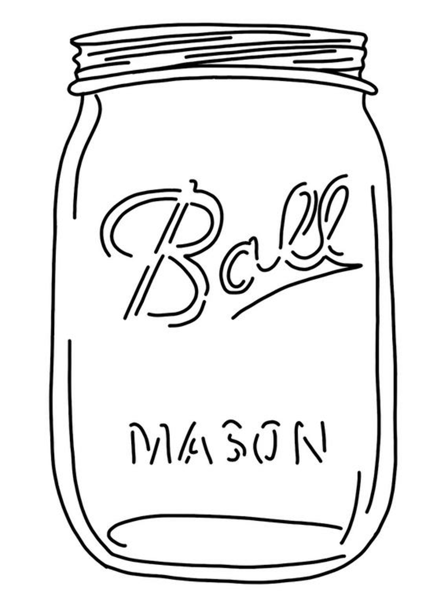 mason jar clipart hand drawn